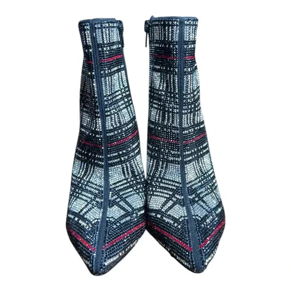 INC International Concepts Reisa Plaid Bling Stiletto Ankle Bootie. NWT & box - Picture 3 of 9